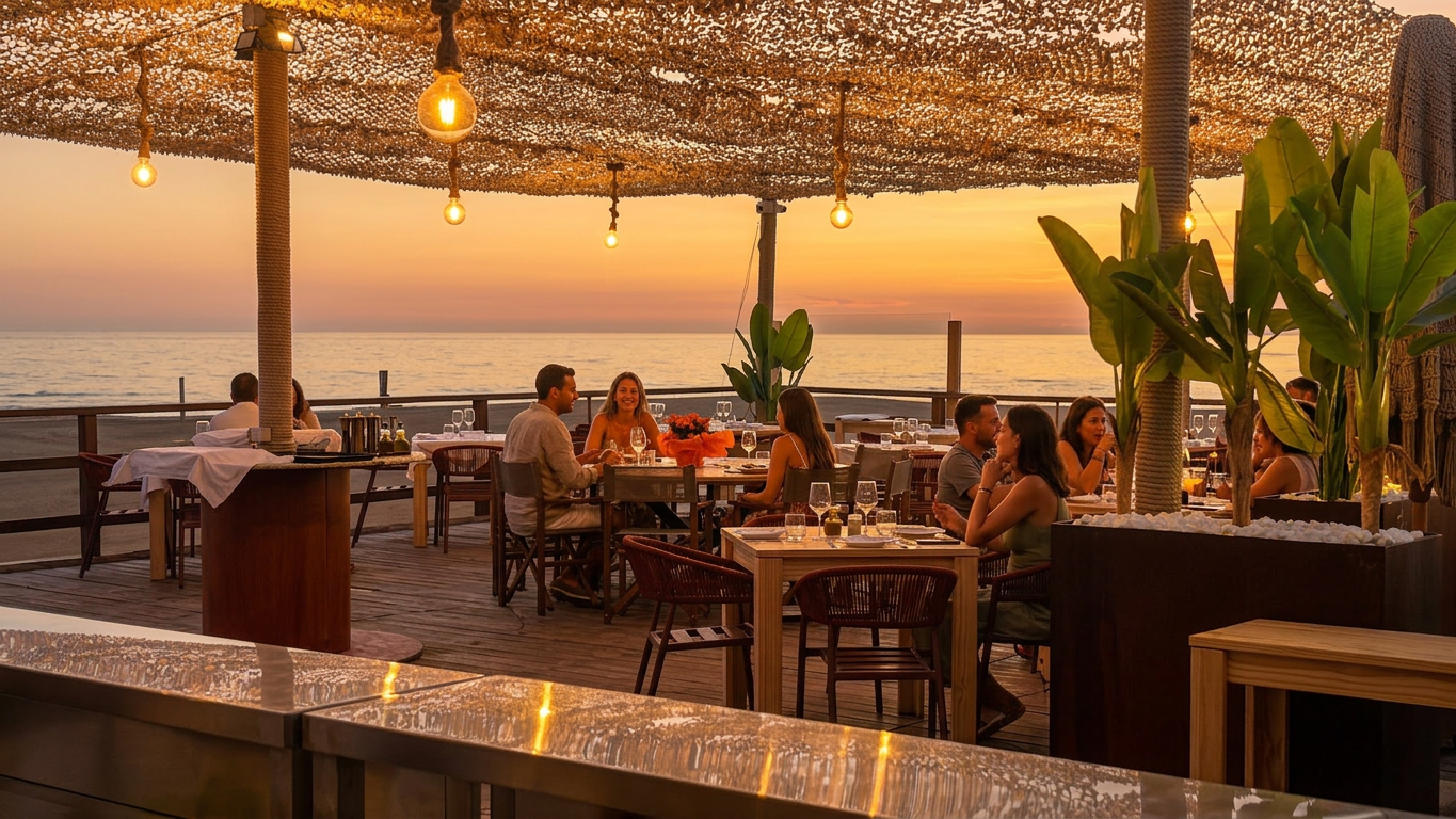 La terrazza di Riserva Natural Experience affacciata sul Tirreno — Capocotta, Roma